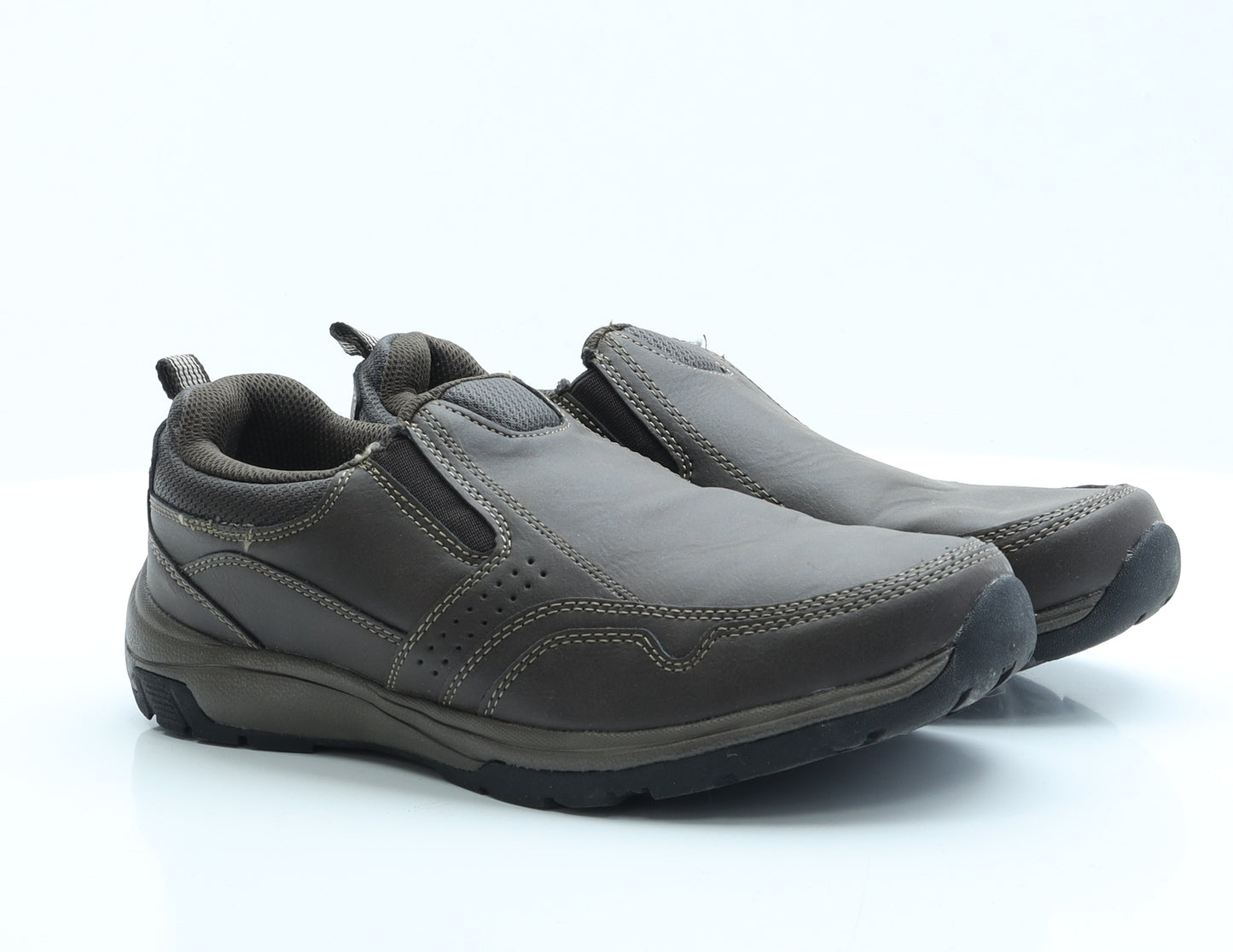F&F Mens Brown  Polyester Slip On Casual 9 EUR 43