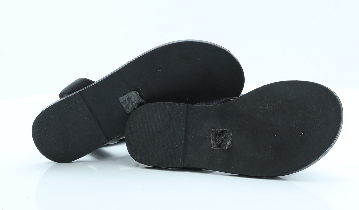 Topshop Womens Black  Polyester Strappy Sandal 4