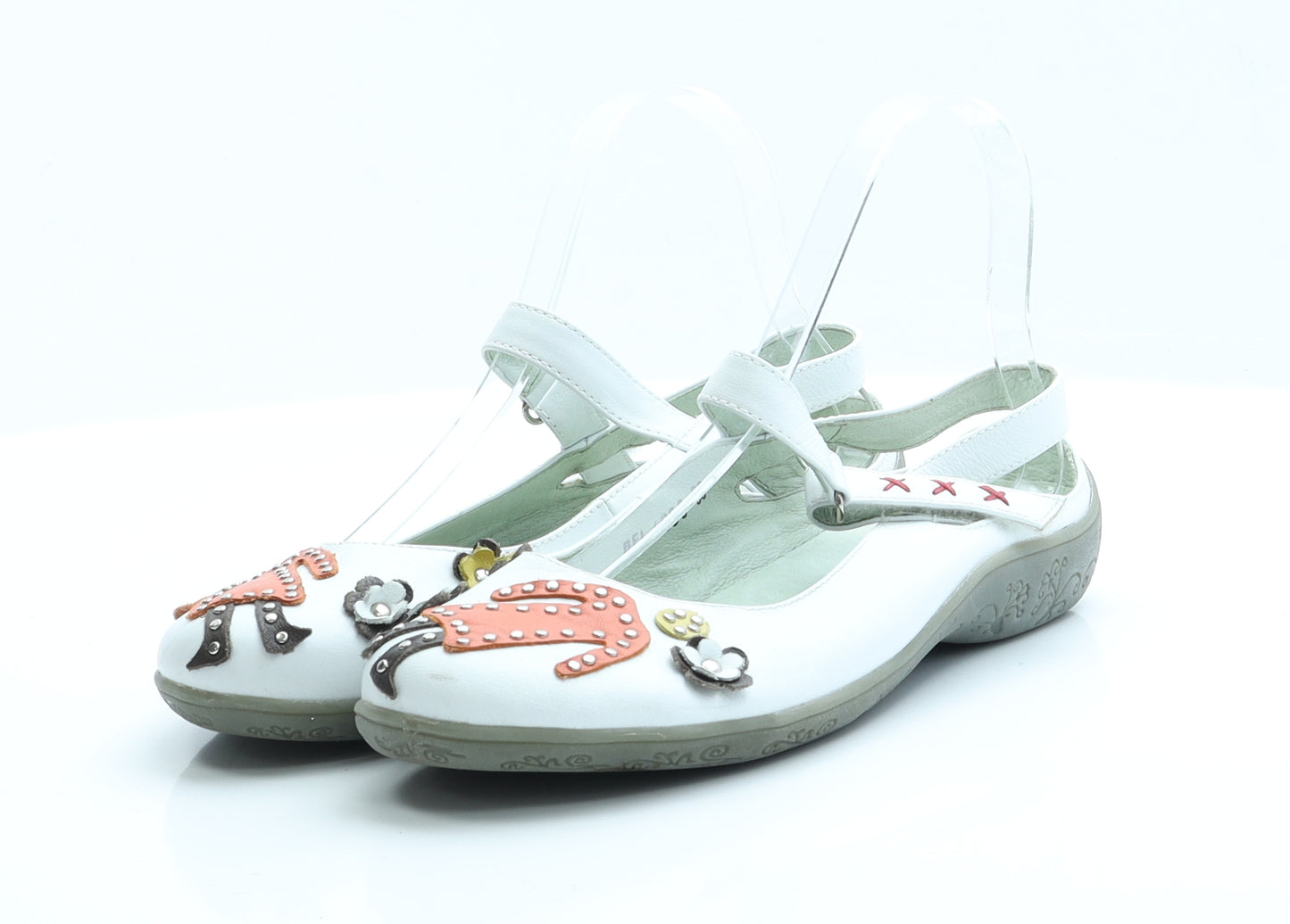 STACCATO Womens White  Polyamide Slingback Flat 5 38