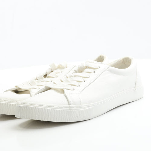 ASOS Mens White  Polyester Trainer Casual 7