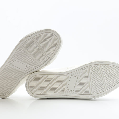 ASOS Mens White  Polyester Trainer Casual 7