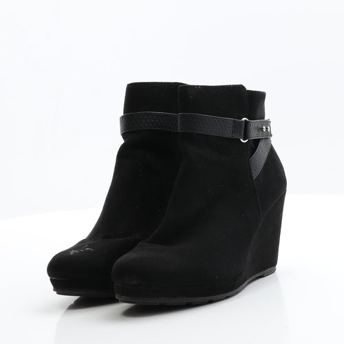 F&F Womens Black  Suede Chelsea Boot 4 EUR 37