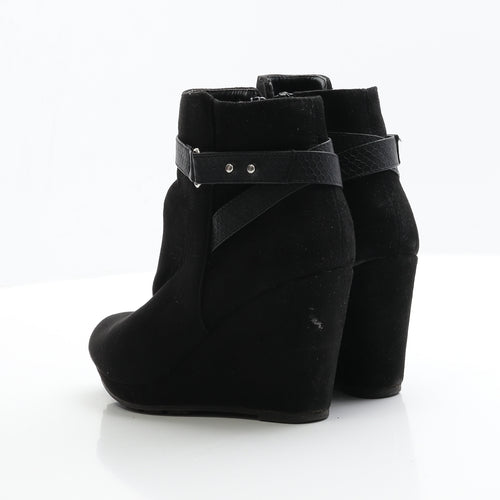 F&F Womens Black  Suede Chelsea Boot 4 EUR 37