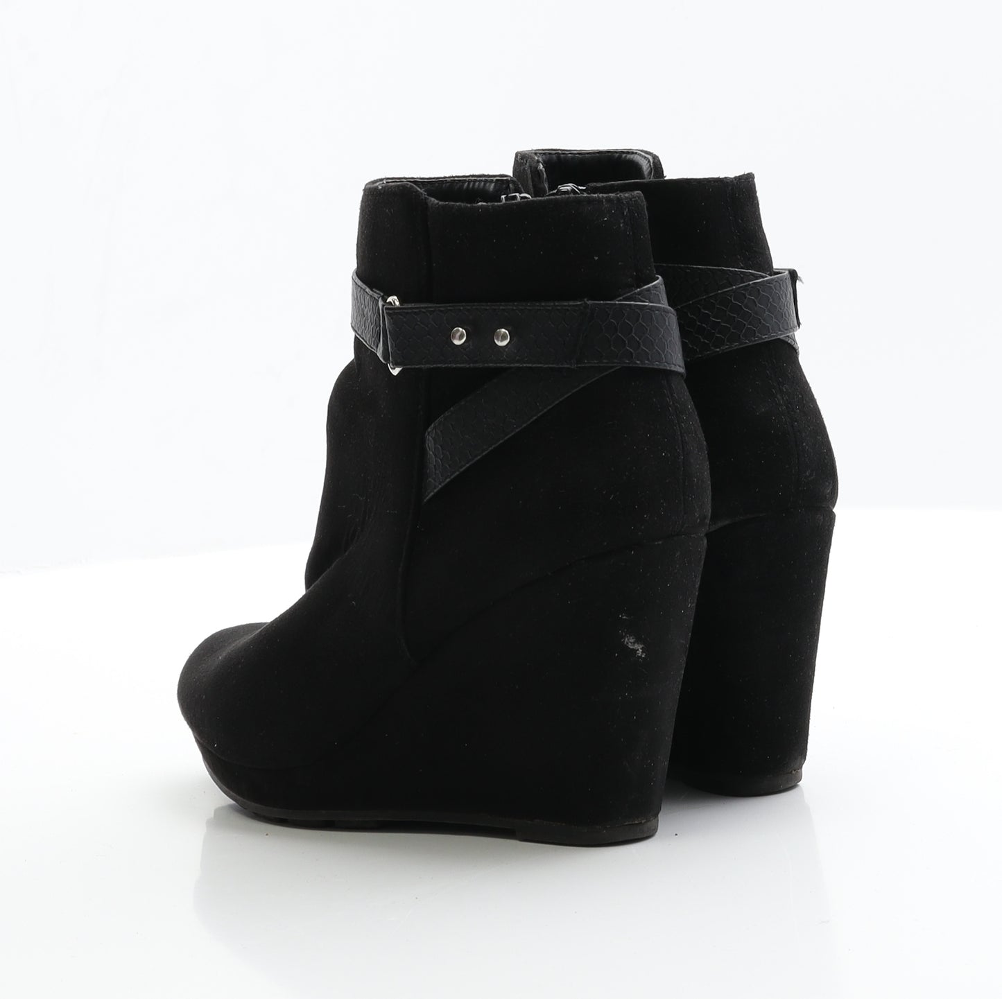 F&F Womens Black  Suede Chelsea Boot 4 EUR 37