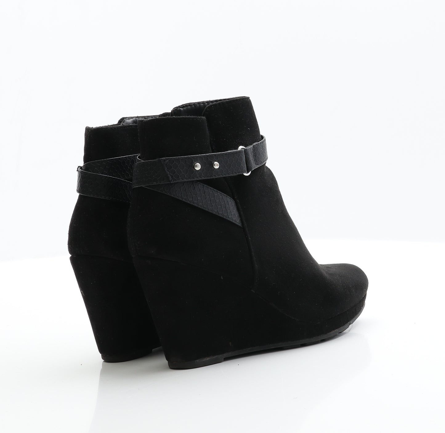 F&F Womens Black  Suede Chelsea Boot 4 EUR 37