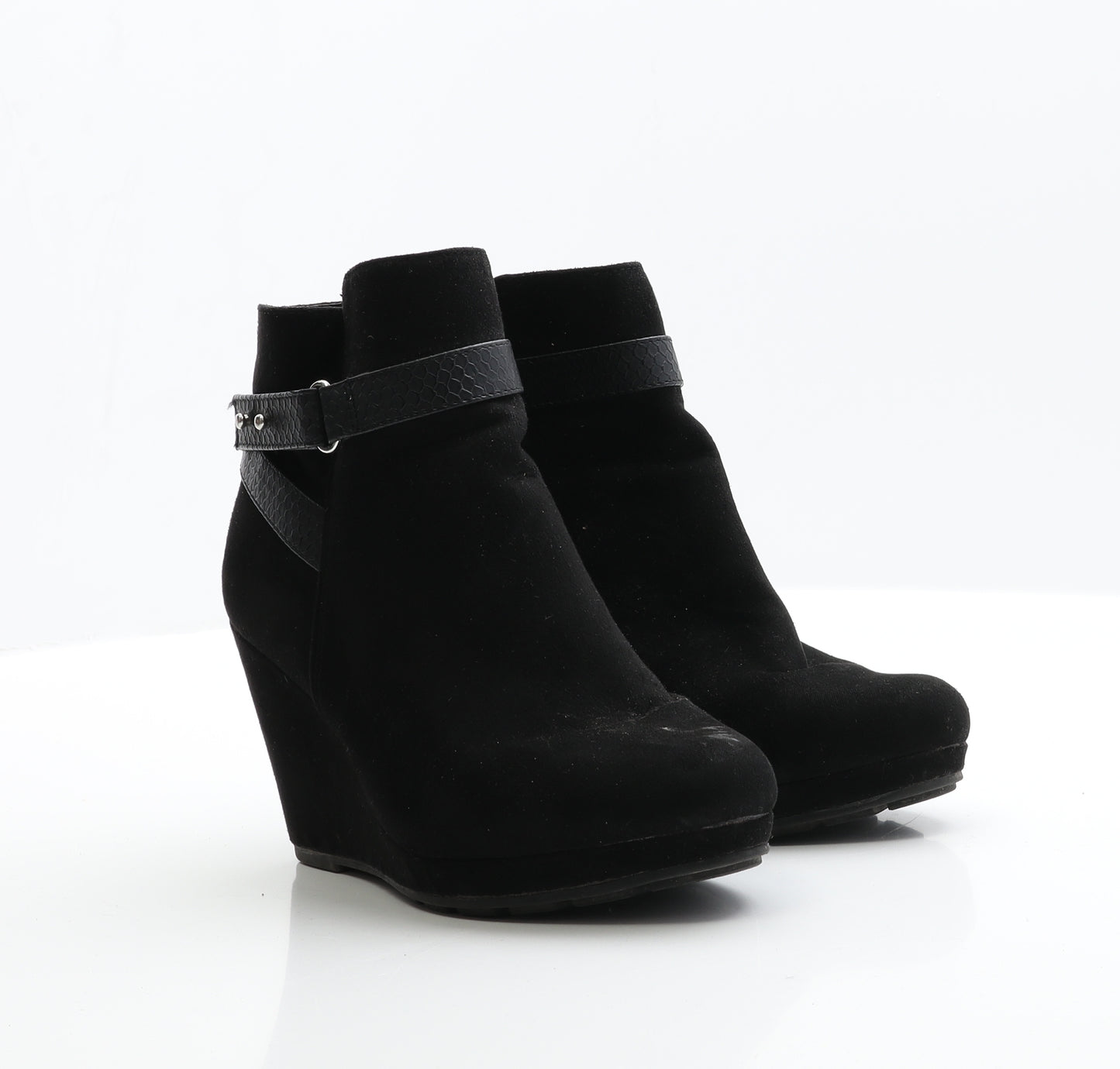 F&F Womens Black  Suede Chelsea Boot 4 EUR 37
