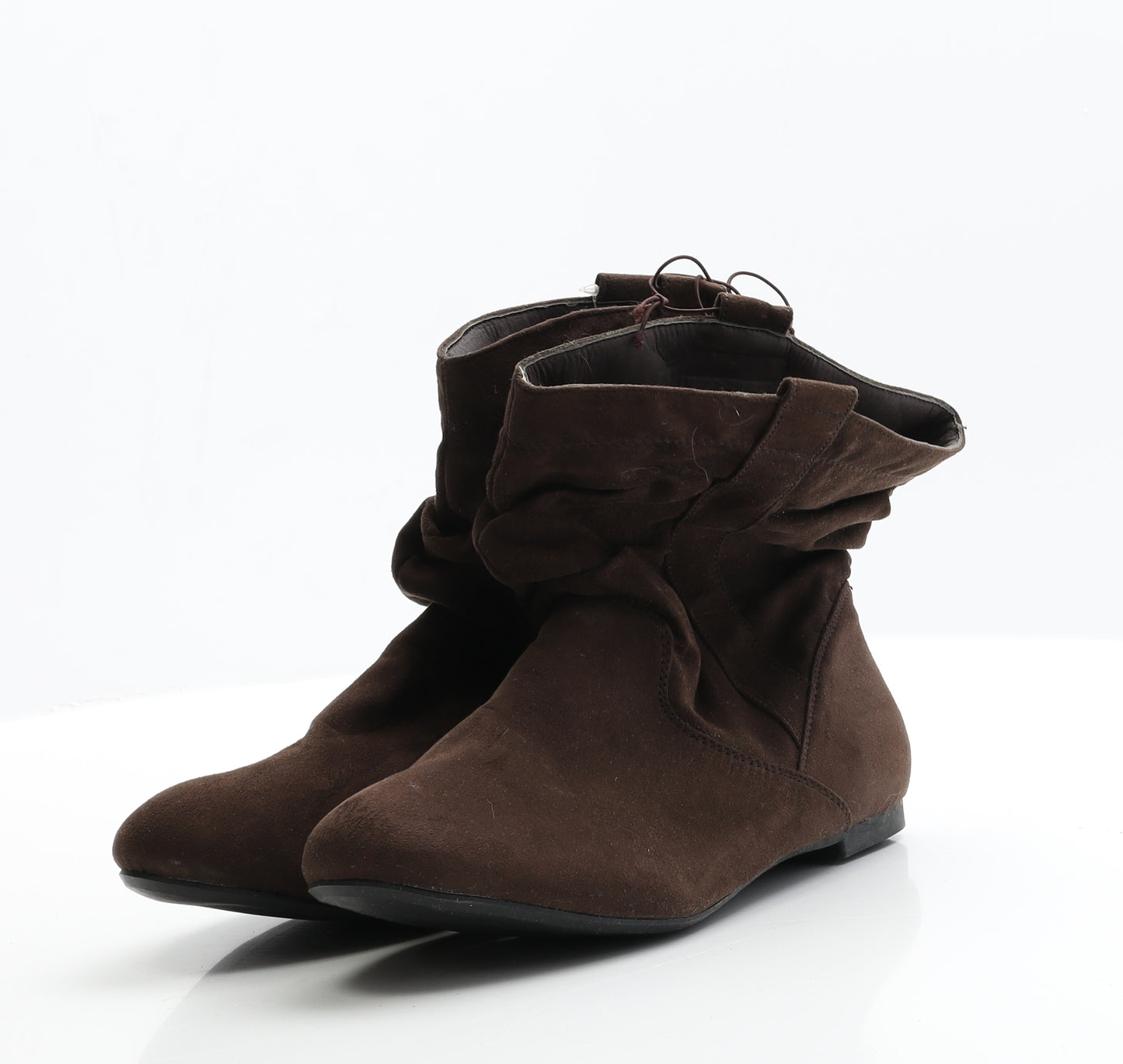 George Womens Brown  Suede Slip On Boot 6 EUR 39