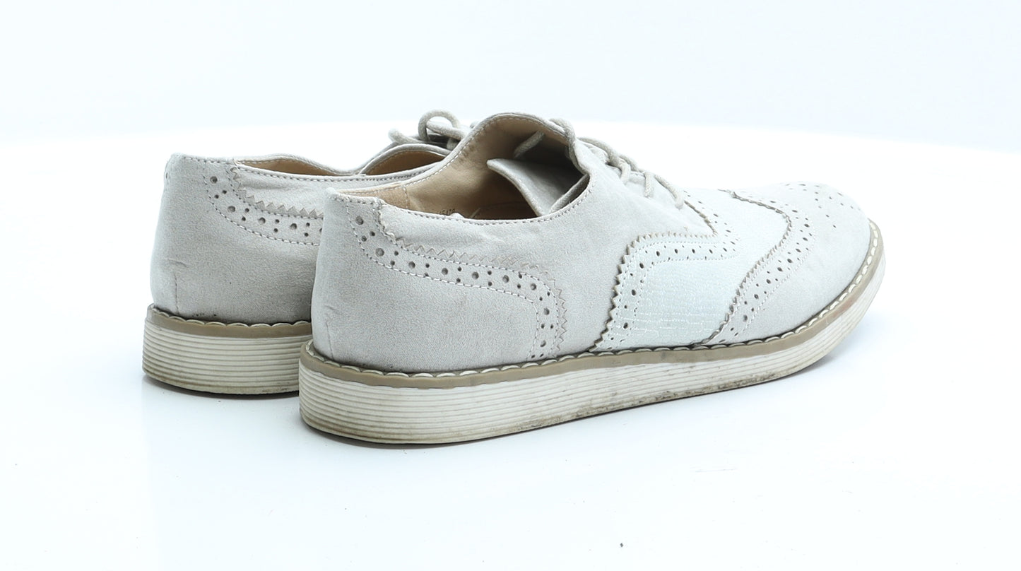 Primark Womens Beige  Flax Oxford Casual 5 38