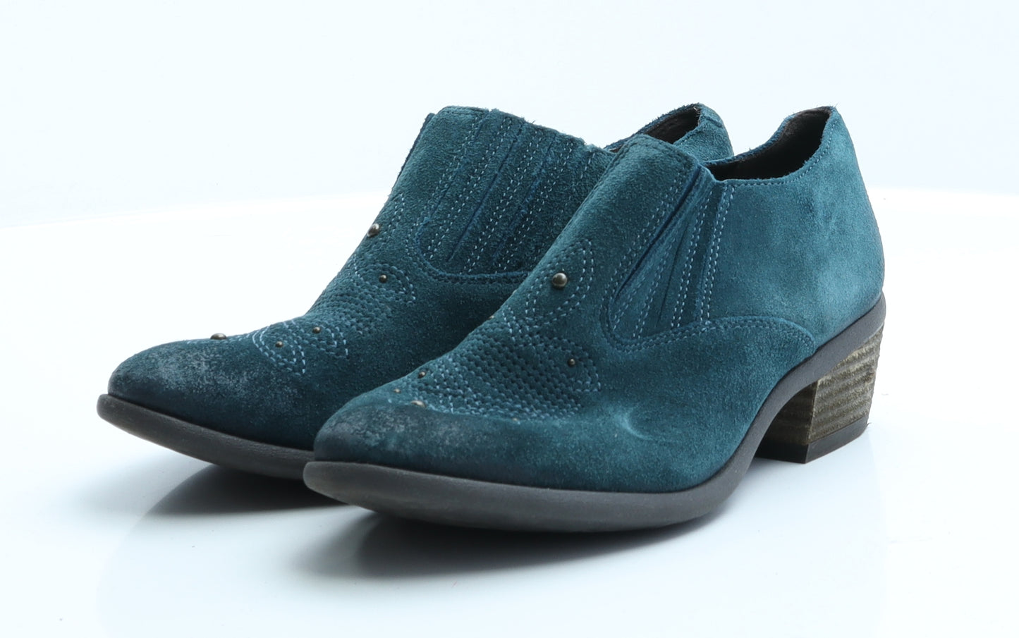 Clarks Womens Blue  Polyester Chelsea Boot 4.5 EUR 37.5