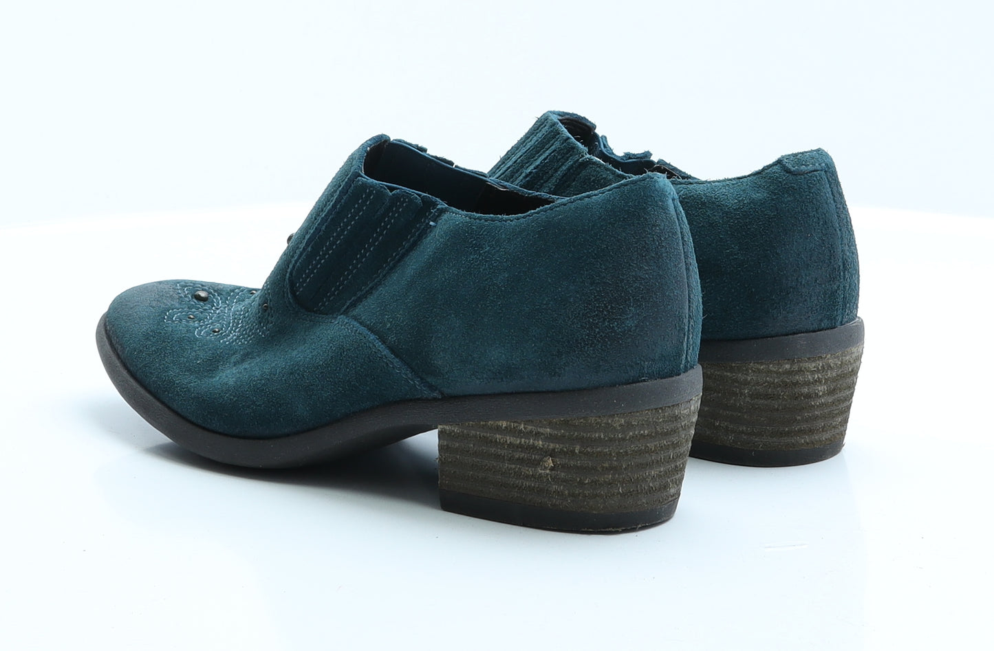 Clarks Womens Blue  Polyester Chelsea Boot 4.5 EUR 37.5