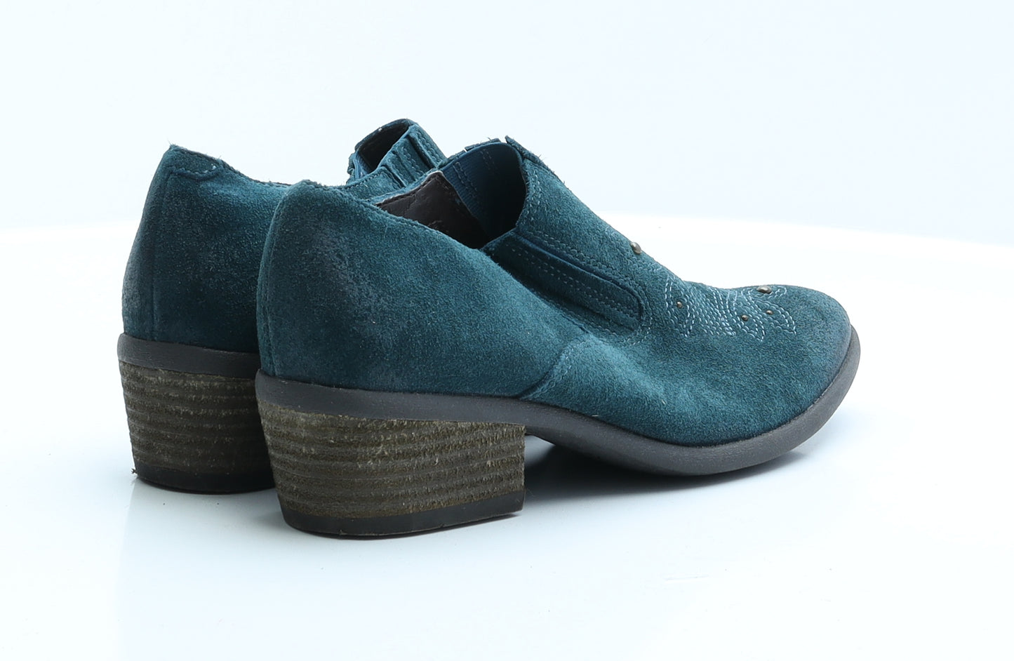 Clarks Womens Blue  Polyester Chelsea Boot 4.5 EUR 37.5
