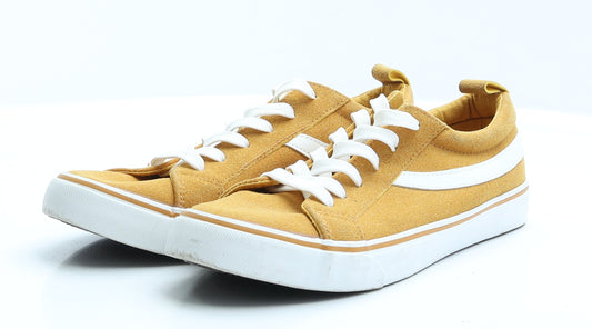 Primark Womens Yellow   Trainer Flat 6 39