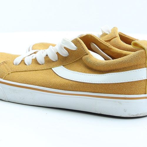 Primark Womens Yellow   Trainer Flat 6 39