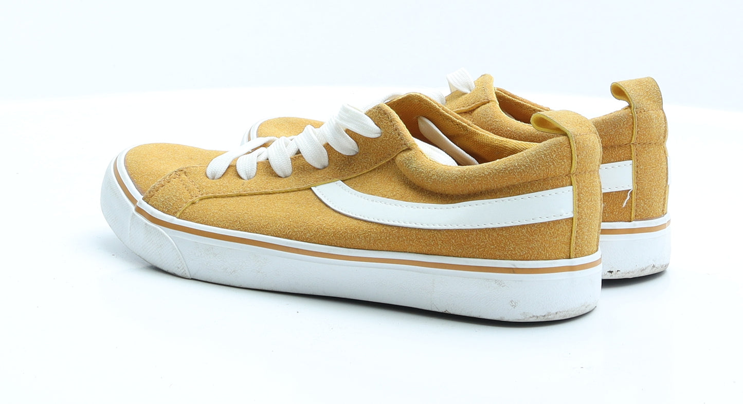 Primark Womens Yellow   Trainer Flat 6 39