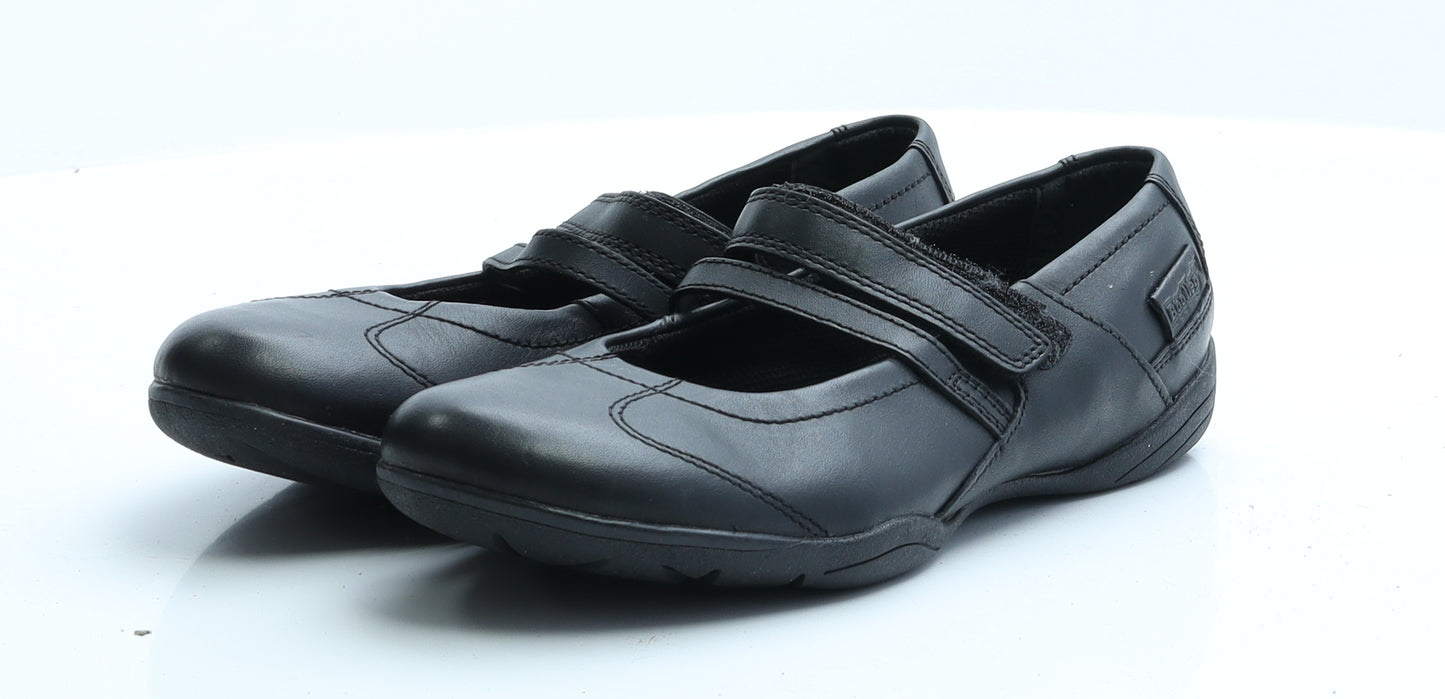 Bootleg Girls Black  Faux Leather Ballet Flat 3.5