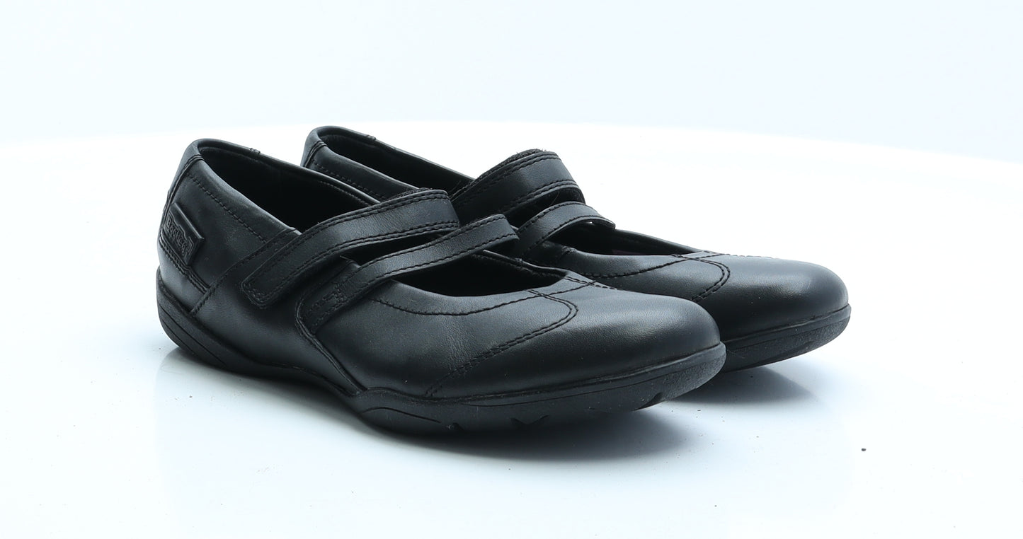 Bootleg Girls Black  Faux Leather Ballet Flat 3.5