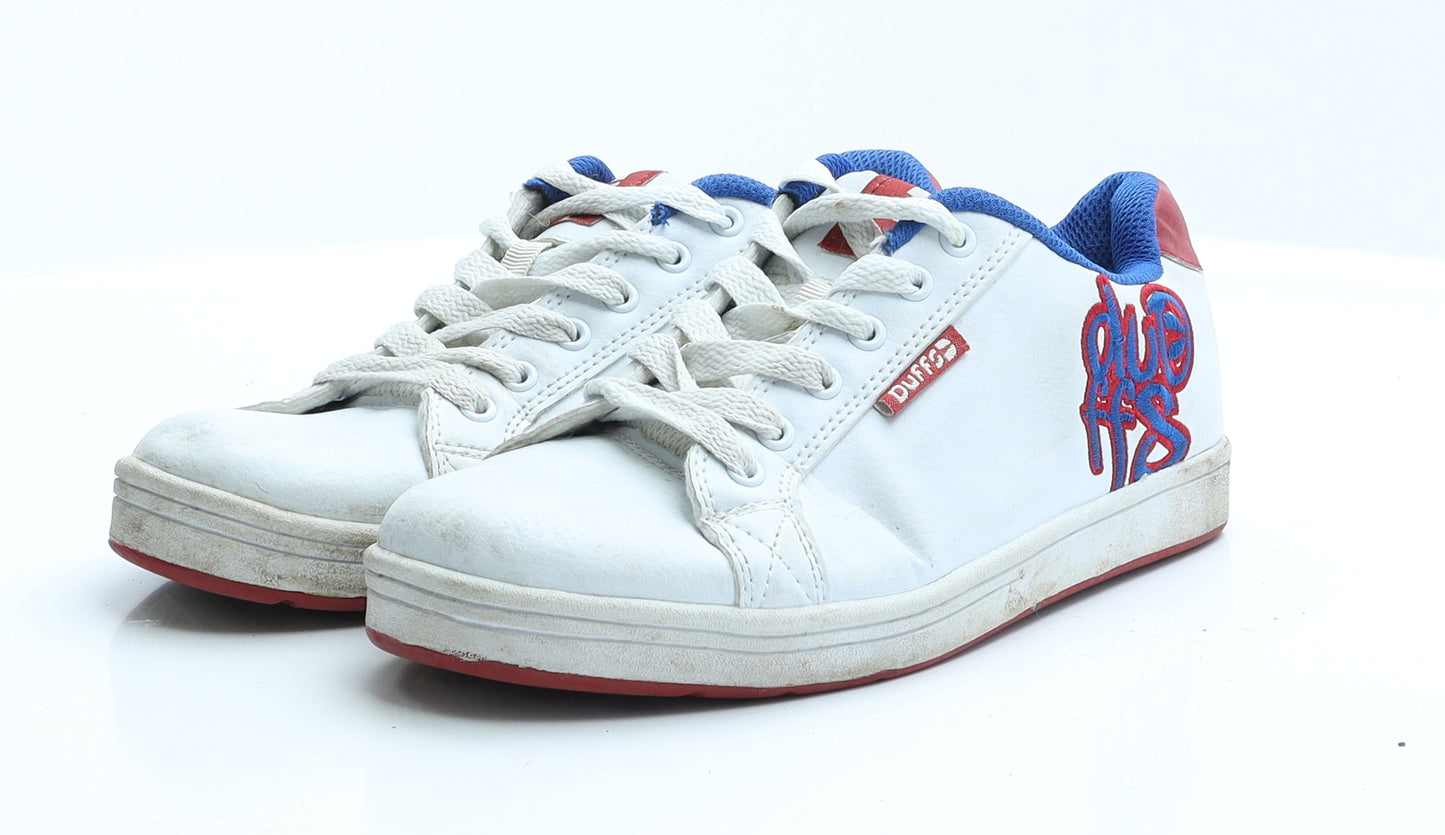 Duffs Boys White  Polyester Trainer  5 EUR 38