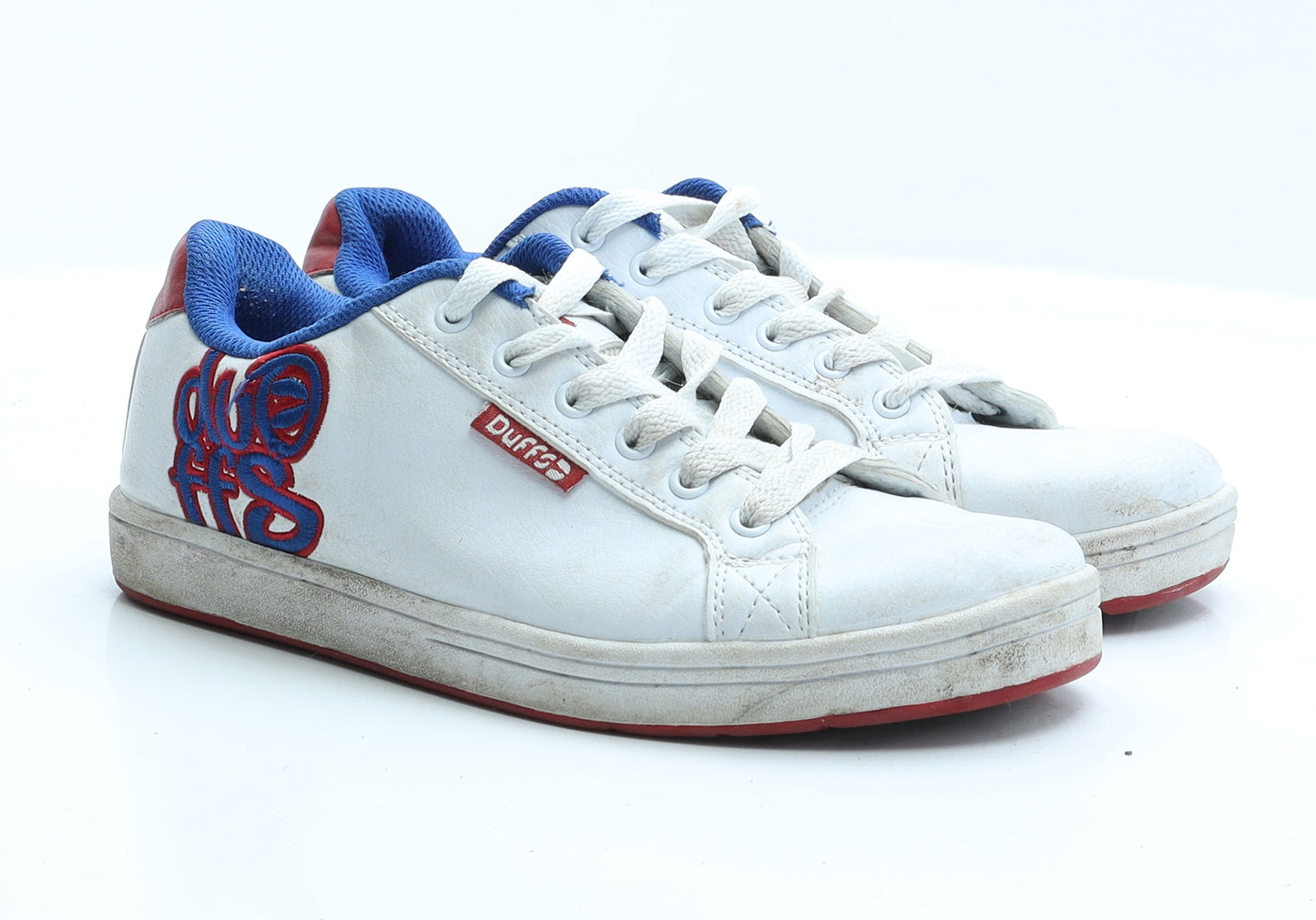 Duffs Boys White  Polyester Trainer  5 EUR 38