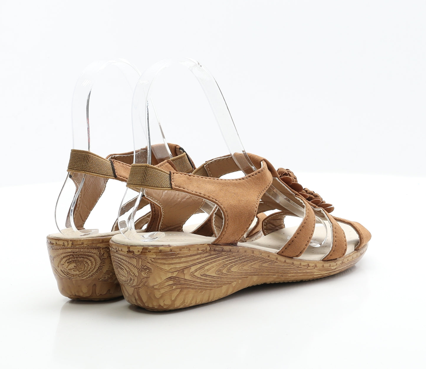 Avenue Womens Brown  Suede Espadrille Heel 5