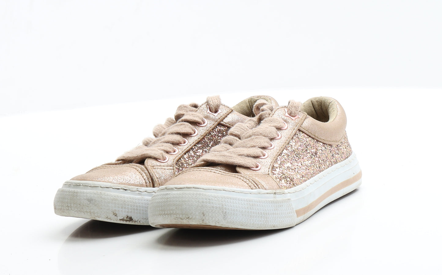 F&F Girls Gold  Polyester Trainer  11 EUR 29