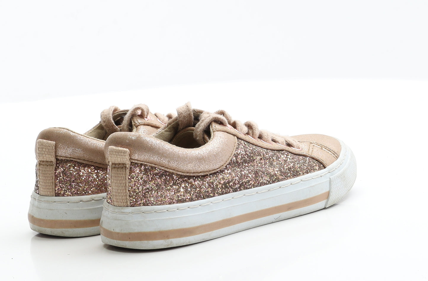 F&F Girls Gold  Polyester Trainer  11 EUR 29