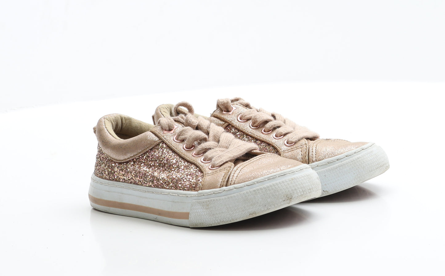 F&F Girls Gold  Polyester Trainer  11 EUR 29