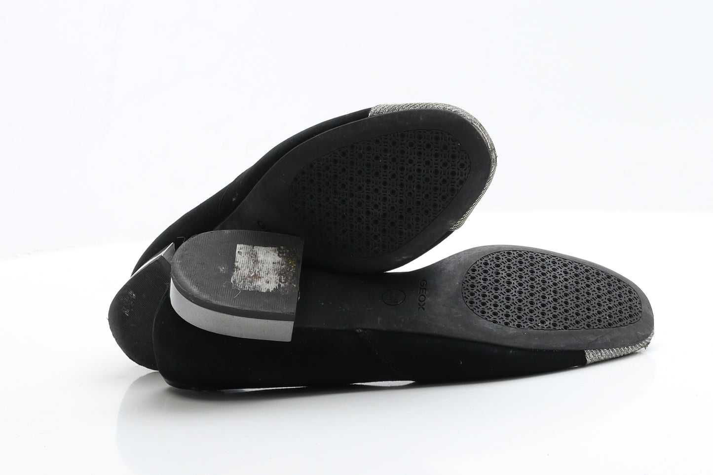 Geox Respira Womens Black  Suede Ballet Flat 4 37