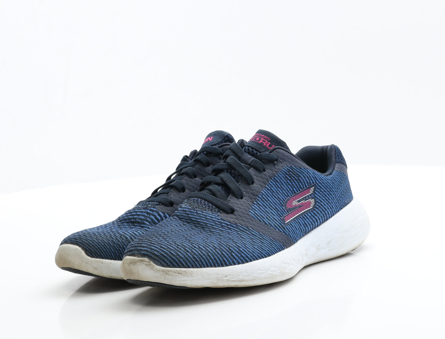 Skechers Womens Blue  Polyester Trainer Flat 3 36  - GoRun 600