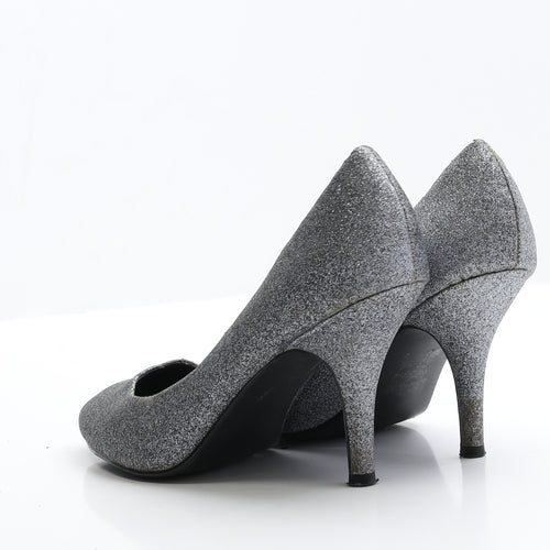 George Womens Silver  Polyester Court Heel 6.5 EUR 40