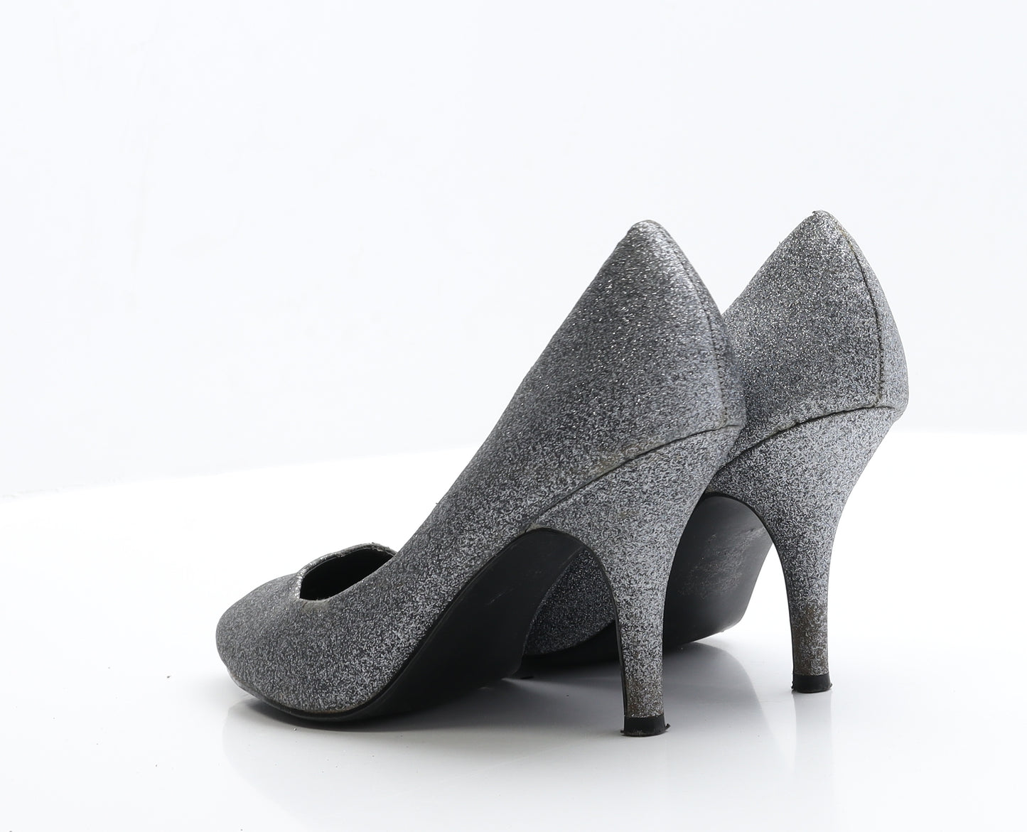 George Womens Silver  Polyester Court Heel 6.5 EUR 40