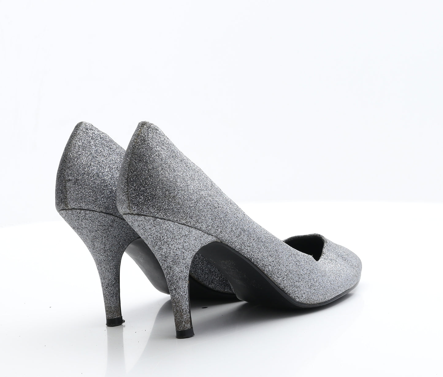 George Womens Silver  Polyester Court Heel 6.5 EUR 40