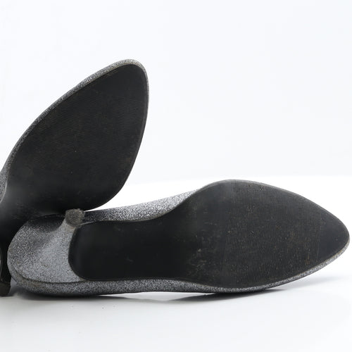 George Womens Silver  Polyester Court Heel 6.5 EUR 40