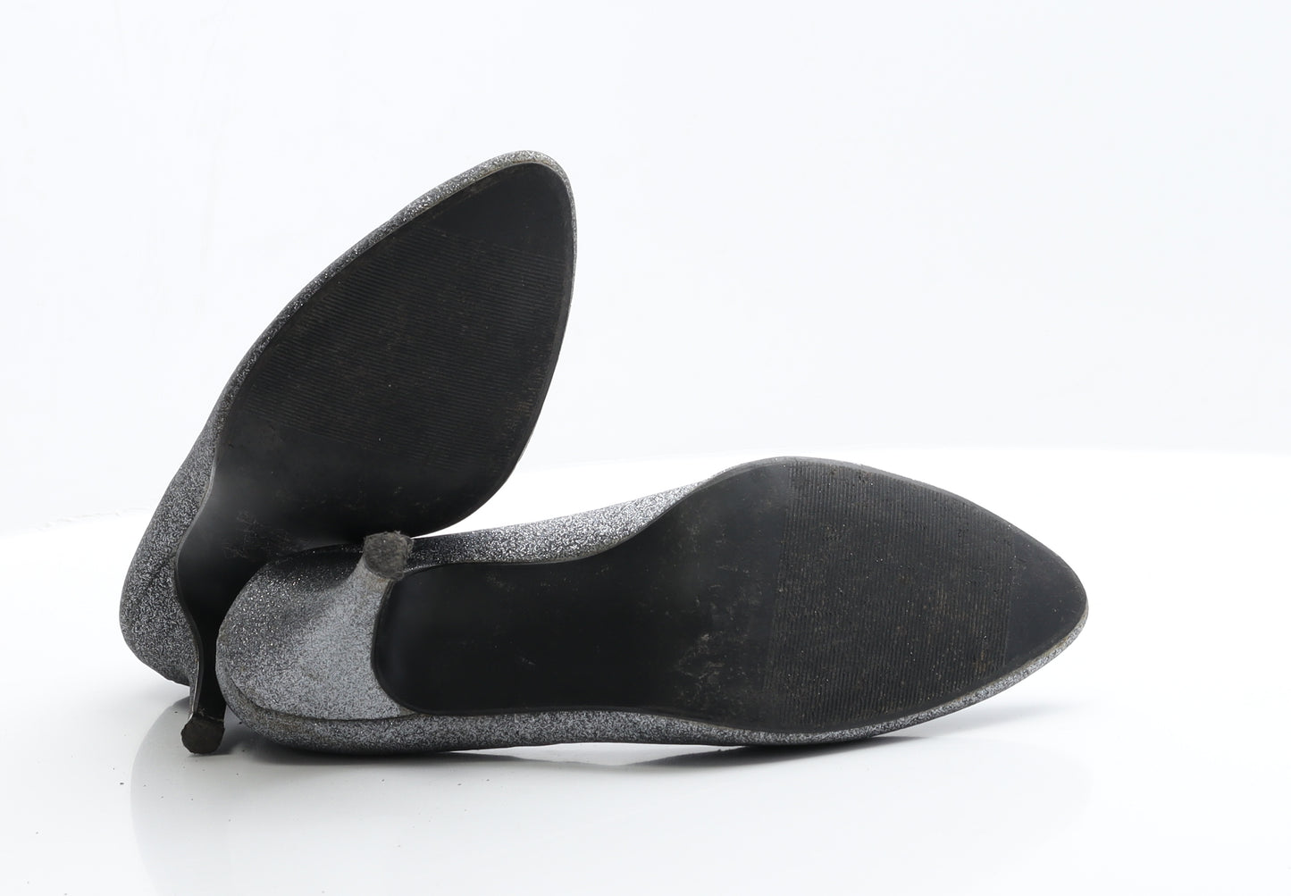 George Womens Silver  Polyester Court Heel 6.5 EUR 40