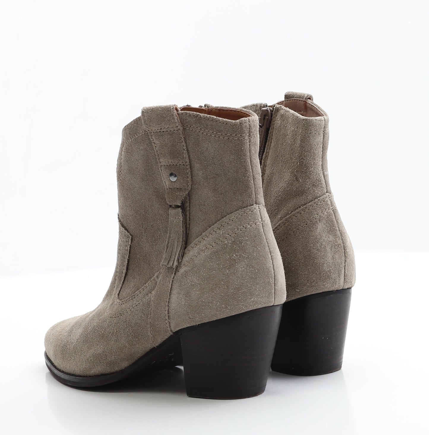 NEXT Womens Beige  Suede Cowboy Boot 3.5 EUR 36