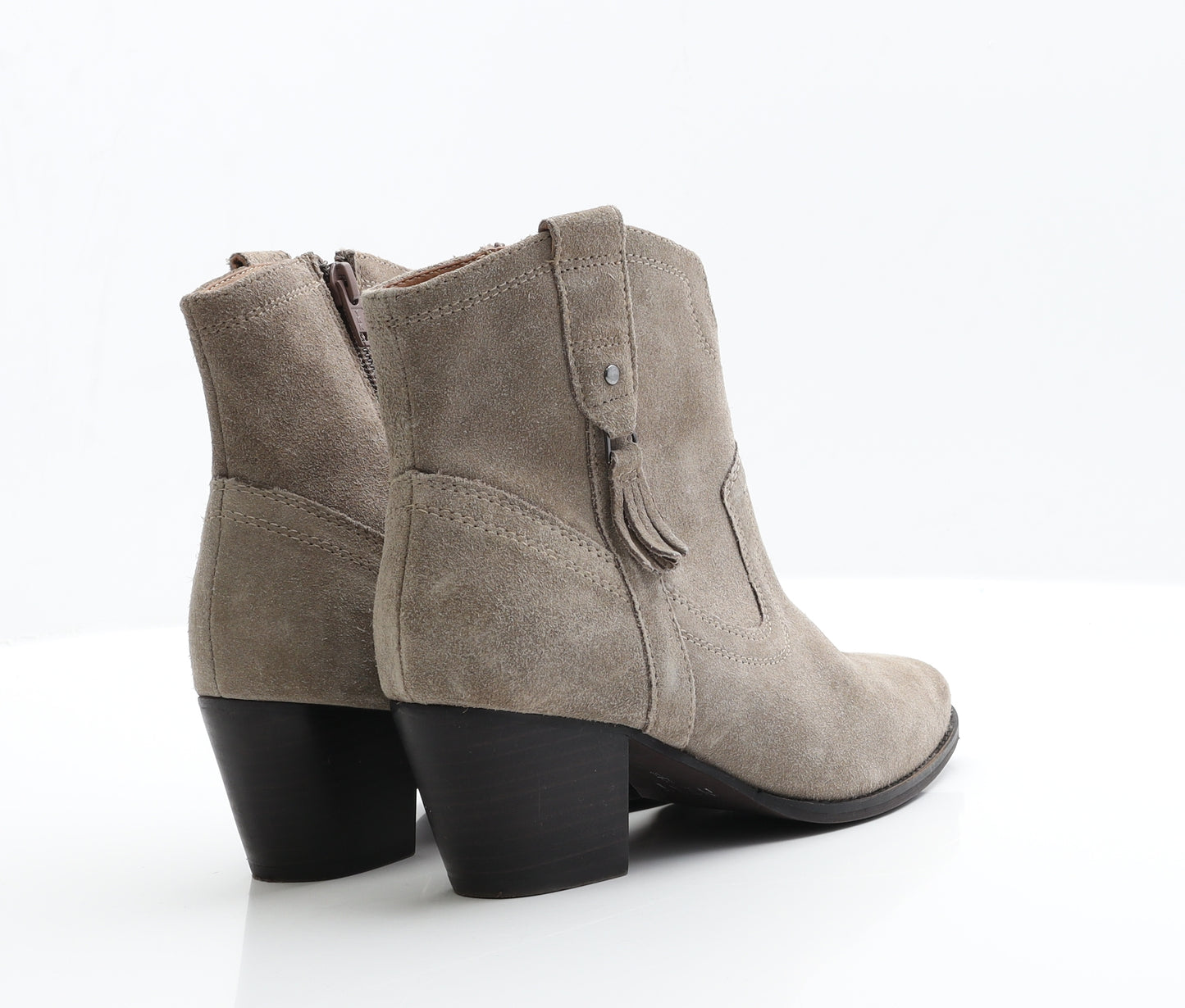 NEXT Womens Beige  Suede Cowboy Boot 3.5 EUR 36