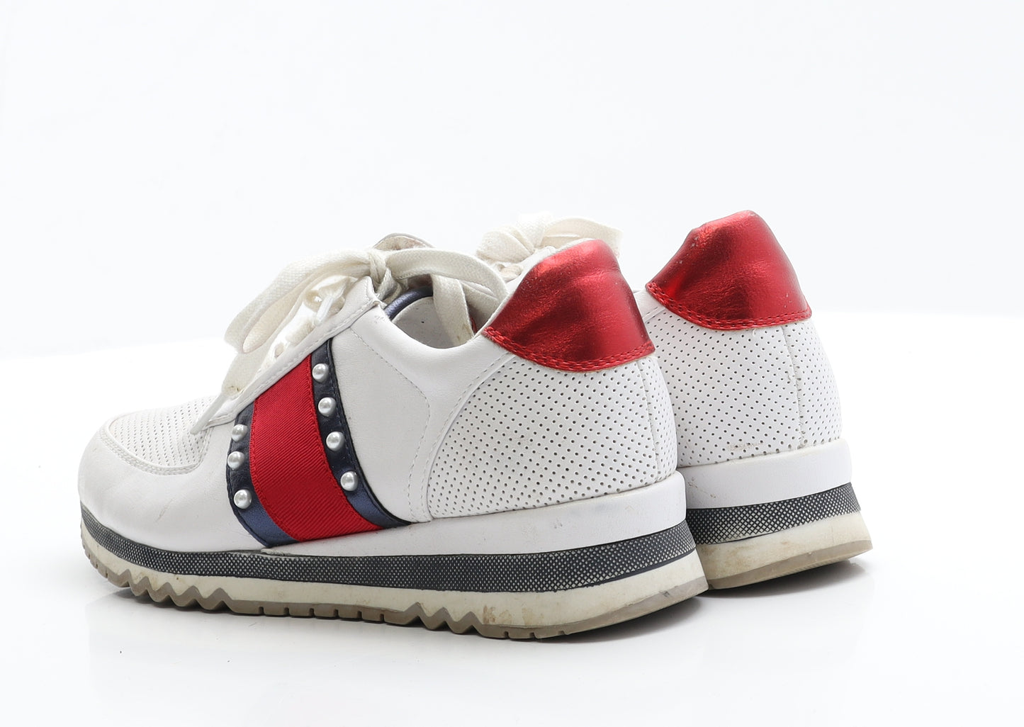 Marco Tozzi Womens White  Polyester Trainer Casual 5 38