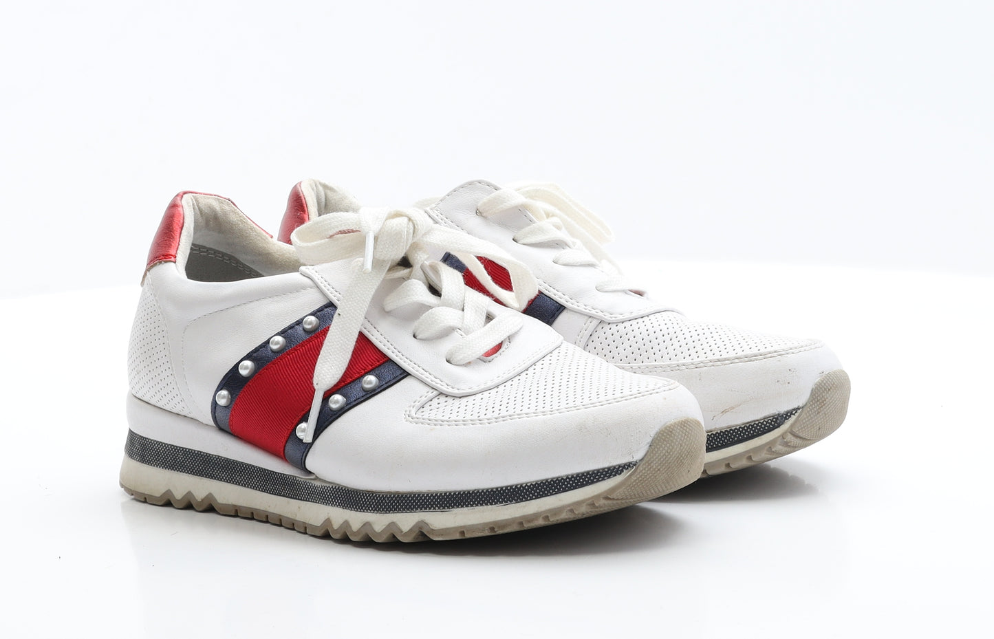 Marco Tozzi Womens White  Polyester Trainer Casual 5 38