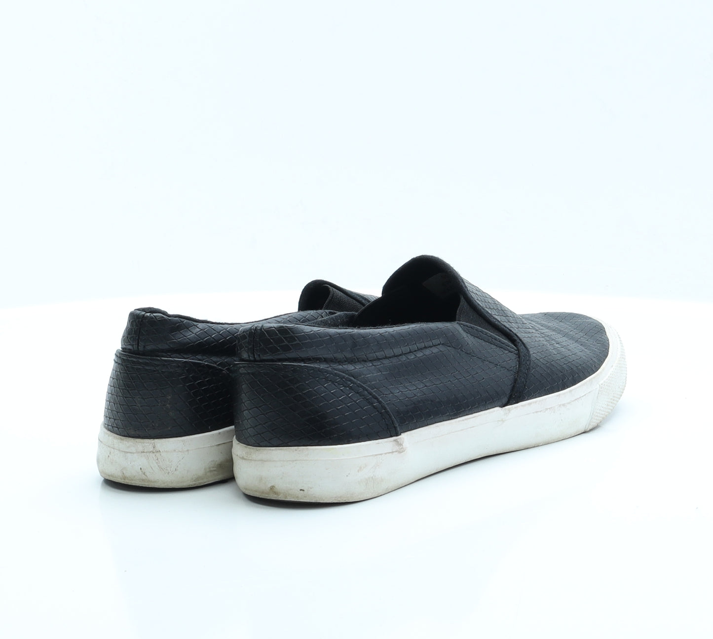 Simply Be Womens Black Animal Print Polyester Trainer Flat 6
