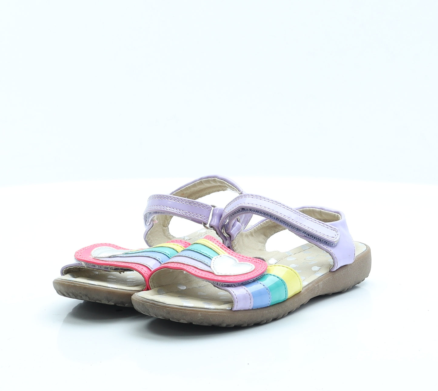 Lily & Dan Girls Purple  Polyester Slingback Sandal 10