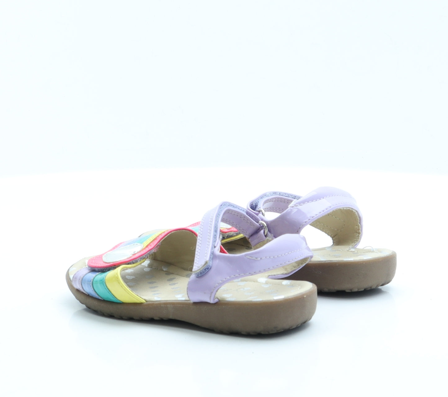 Lily & Dan Girls Purple  Polyester Slingback Sandal 10