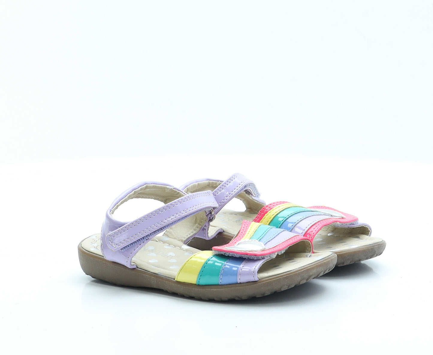 Lily & Dan Girls Purple  Polyester Slingback Sandal 10