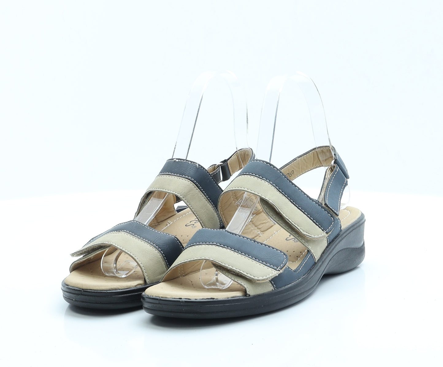 Softlites Womens Blue  Polyester Slingback Sandal 4