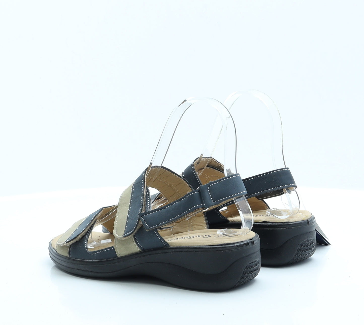Softlites Womens Blue  Polyester Slingback Sandal 4