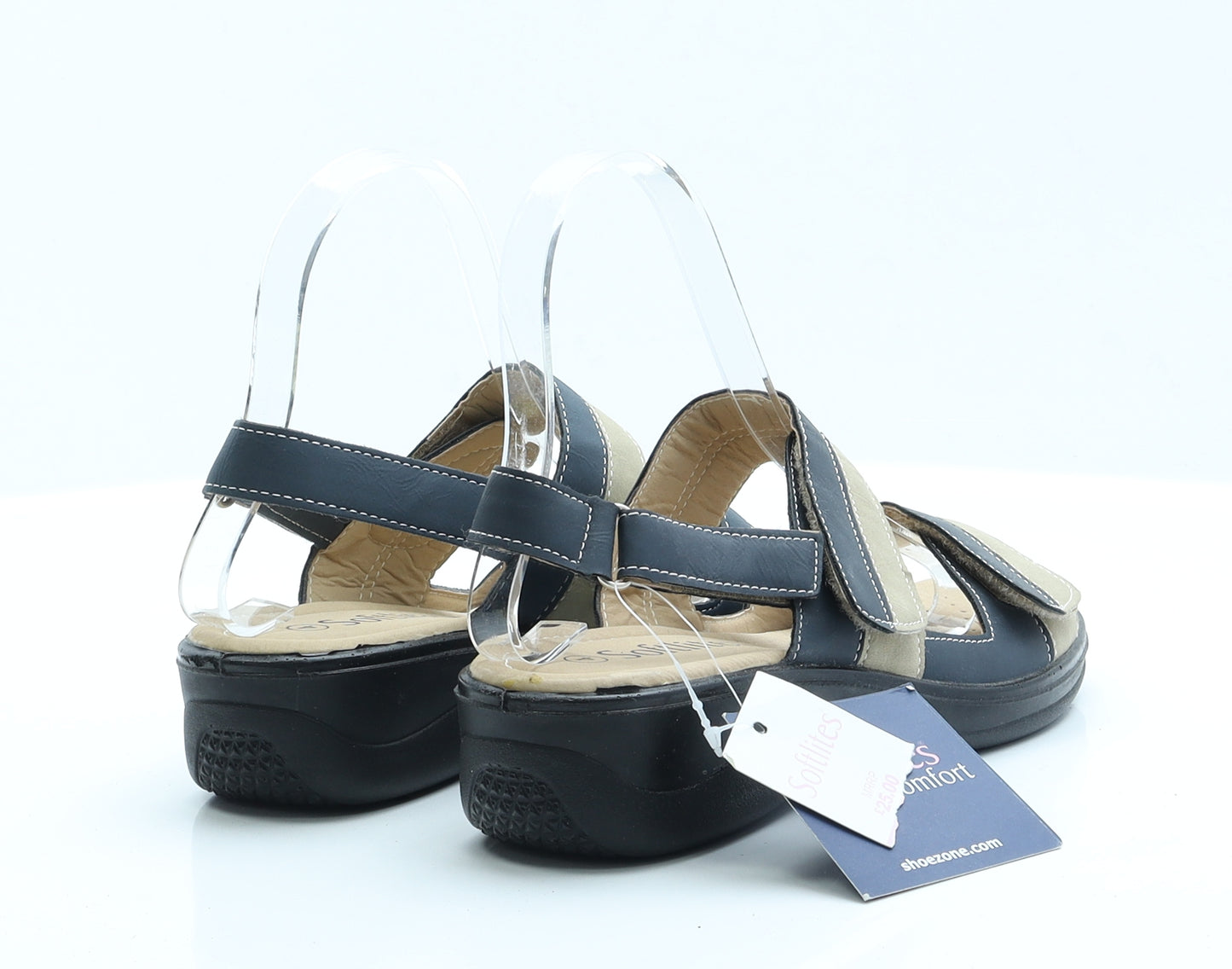 Softlites Womens Blue  Polyester Slingback Sandal 4
