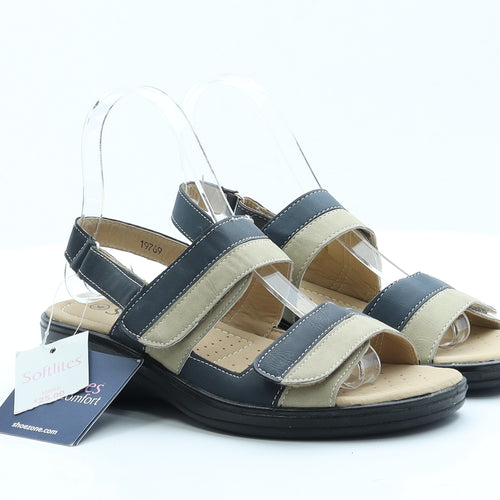 Softlites Womens Blue  Polyester Slingback Sandal 4