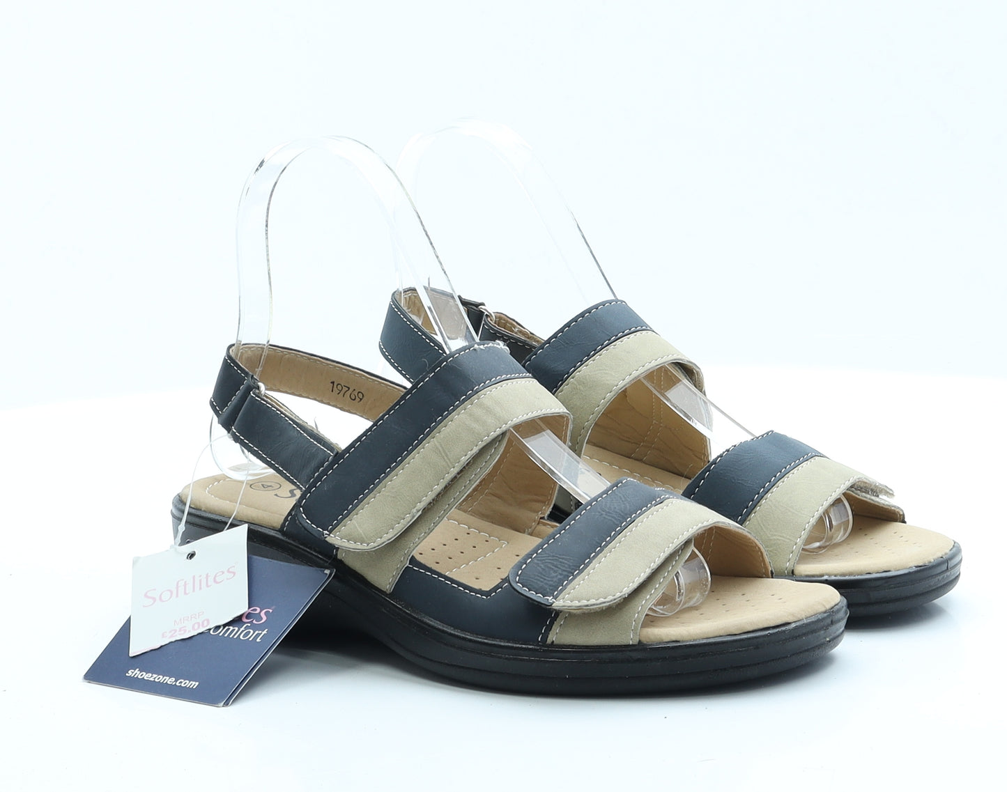 Softlites Womens Blue  Polyester Slingback Sandal 4