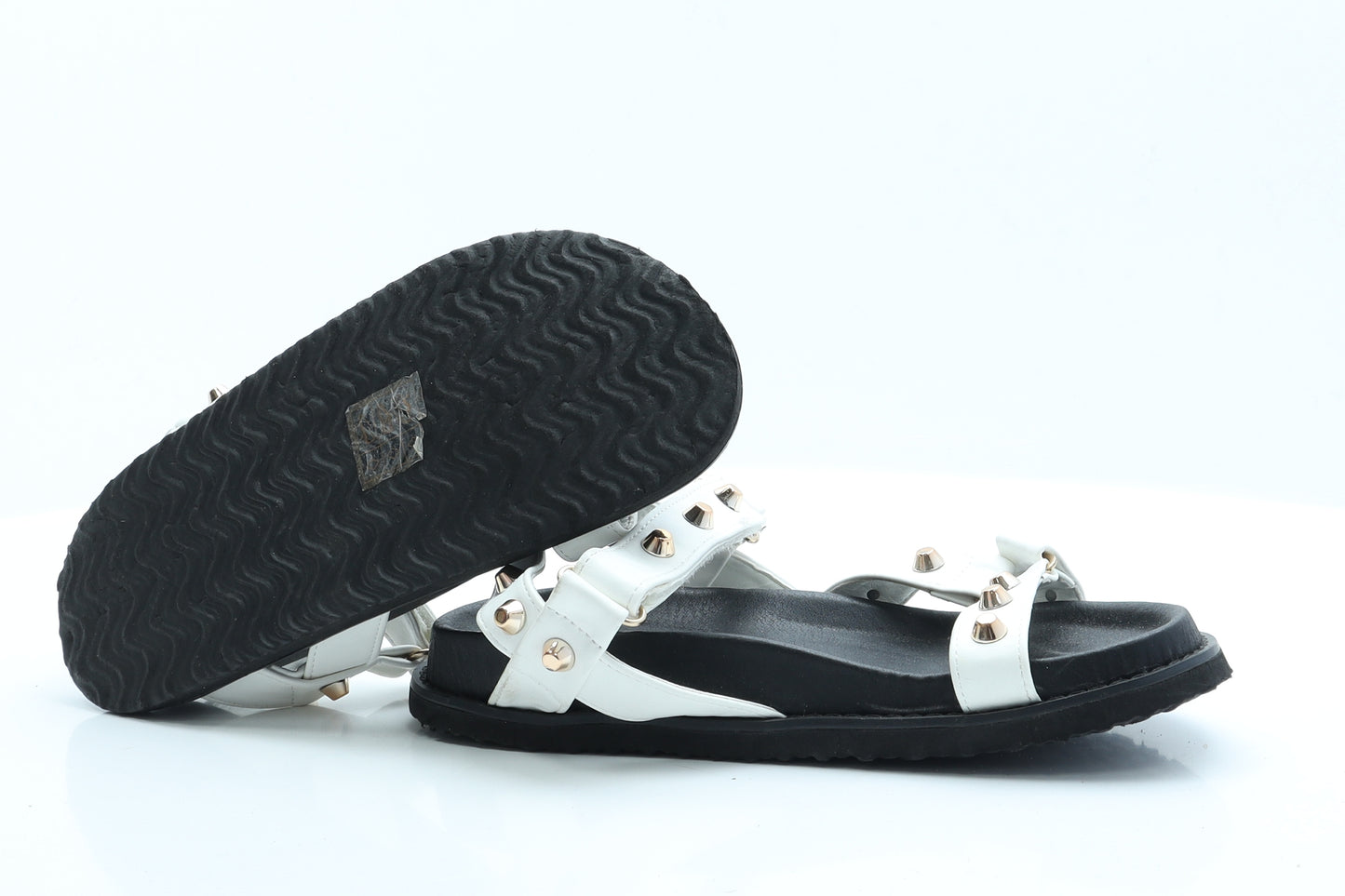 Krush Womens White  Polyester Slingback Sandal 6