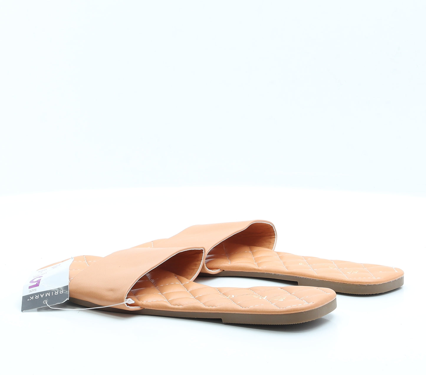 Primark Womens Orange  Polyester Slip On Sandal 5 38 7