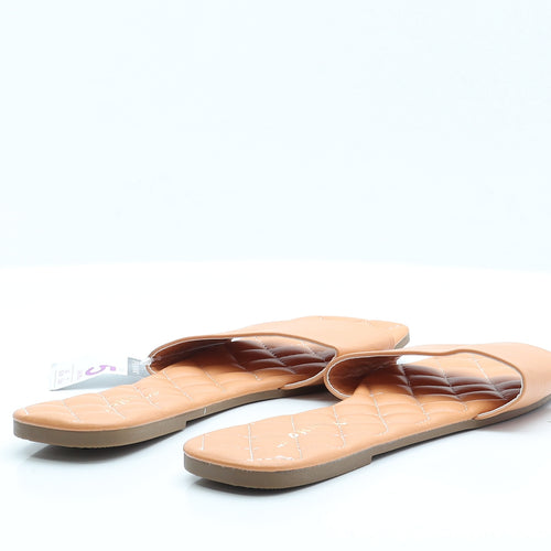 Primark Womens Orange  Polyester Slip On Sandal 5 38 7