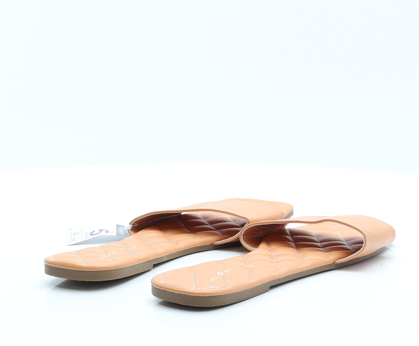 Primark Womens Orange  Polyester Slip On Sandal 5 38 7